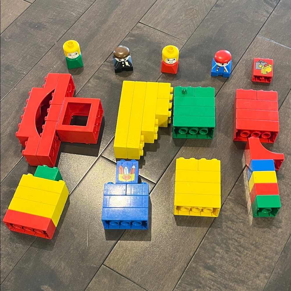45 Vintage Lego Duplo Block Set for Kids